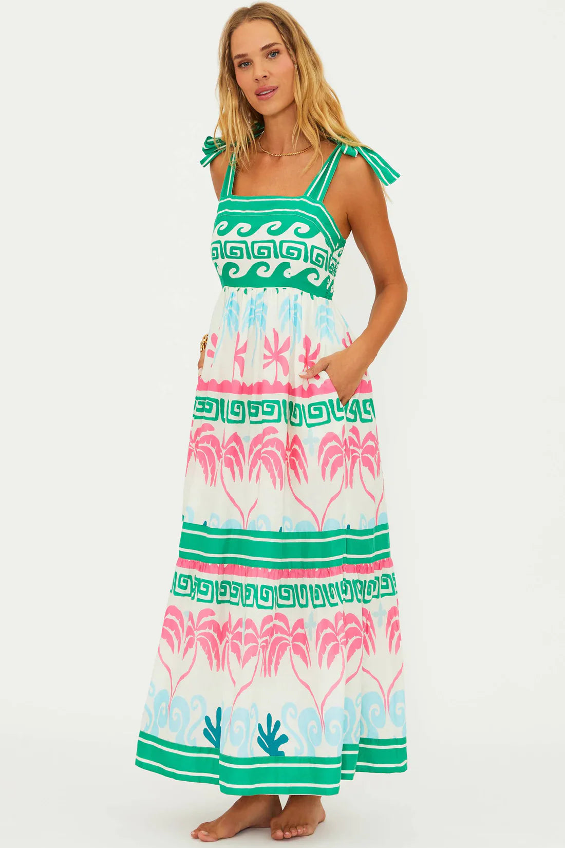 Beach Riot Cami Dress in Tropical Palm