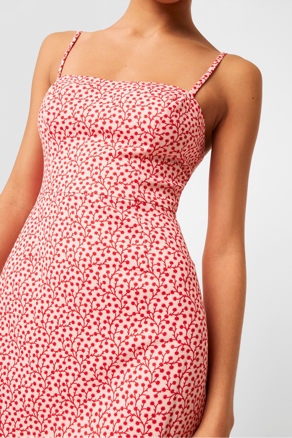 French Connection Elao Printed Whisper Sweetheart Dress