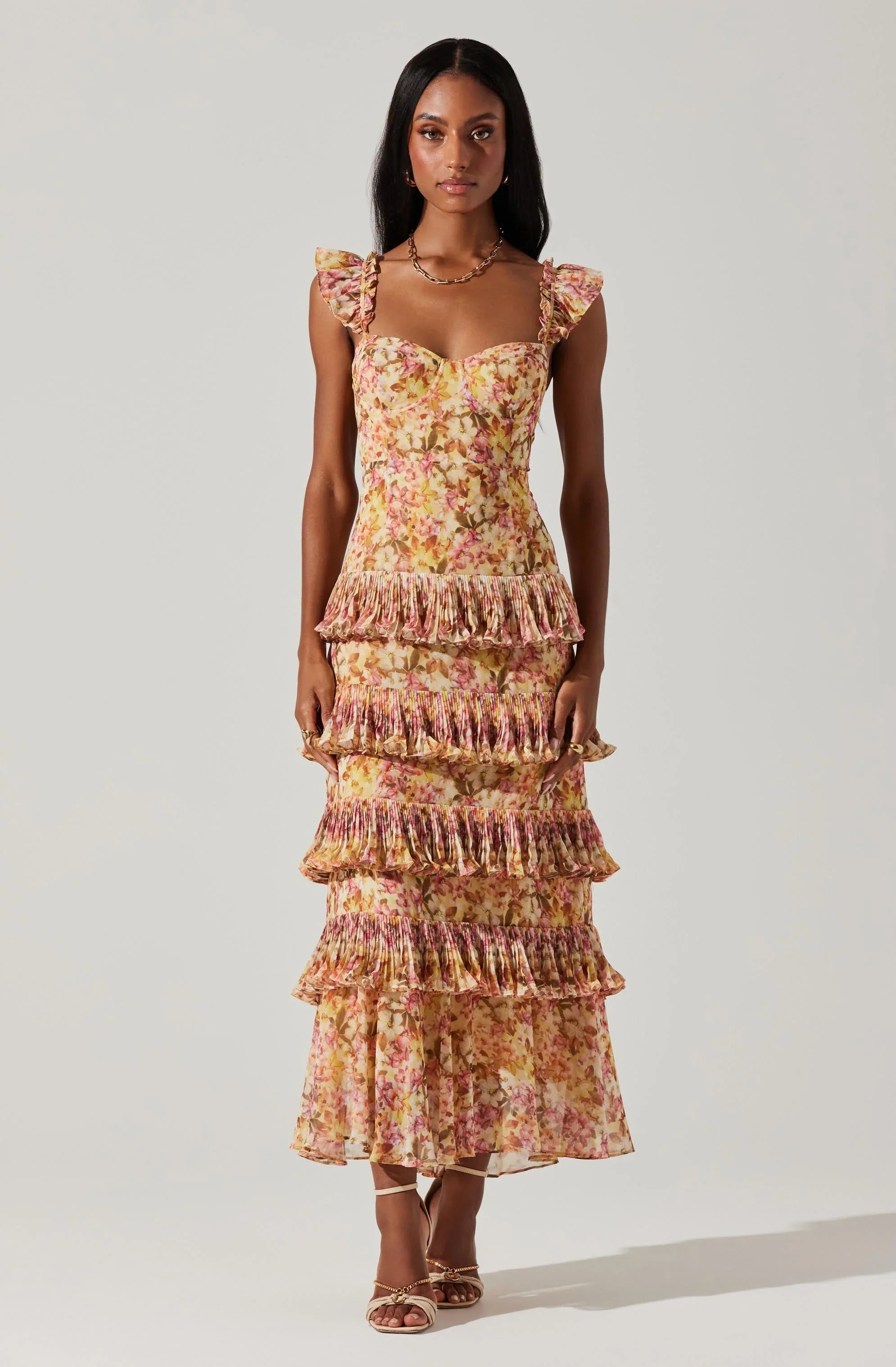 ASTR The Label Ayesha Tiered Ruffle Maxi Dress