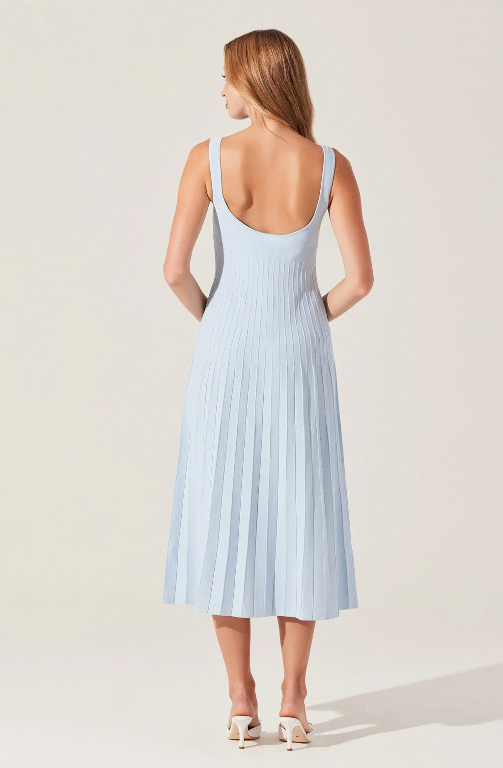 ASTR The Label Aylin Pleated Midi Sweater Dress