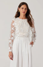 ASTR The Label Bryne Floral Applique Top