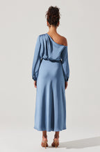 ASTR The Label Elwood Satin Off Shoulder Dress