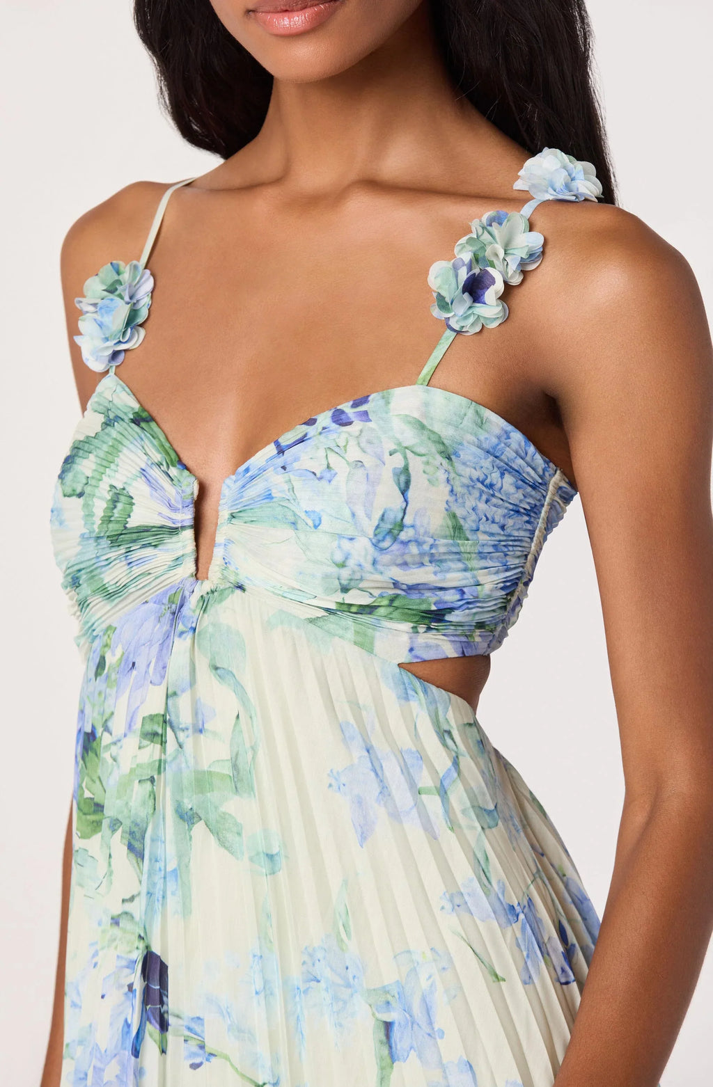 ASTR The Label Emese Floral Cutout Maxi Dress