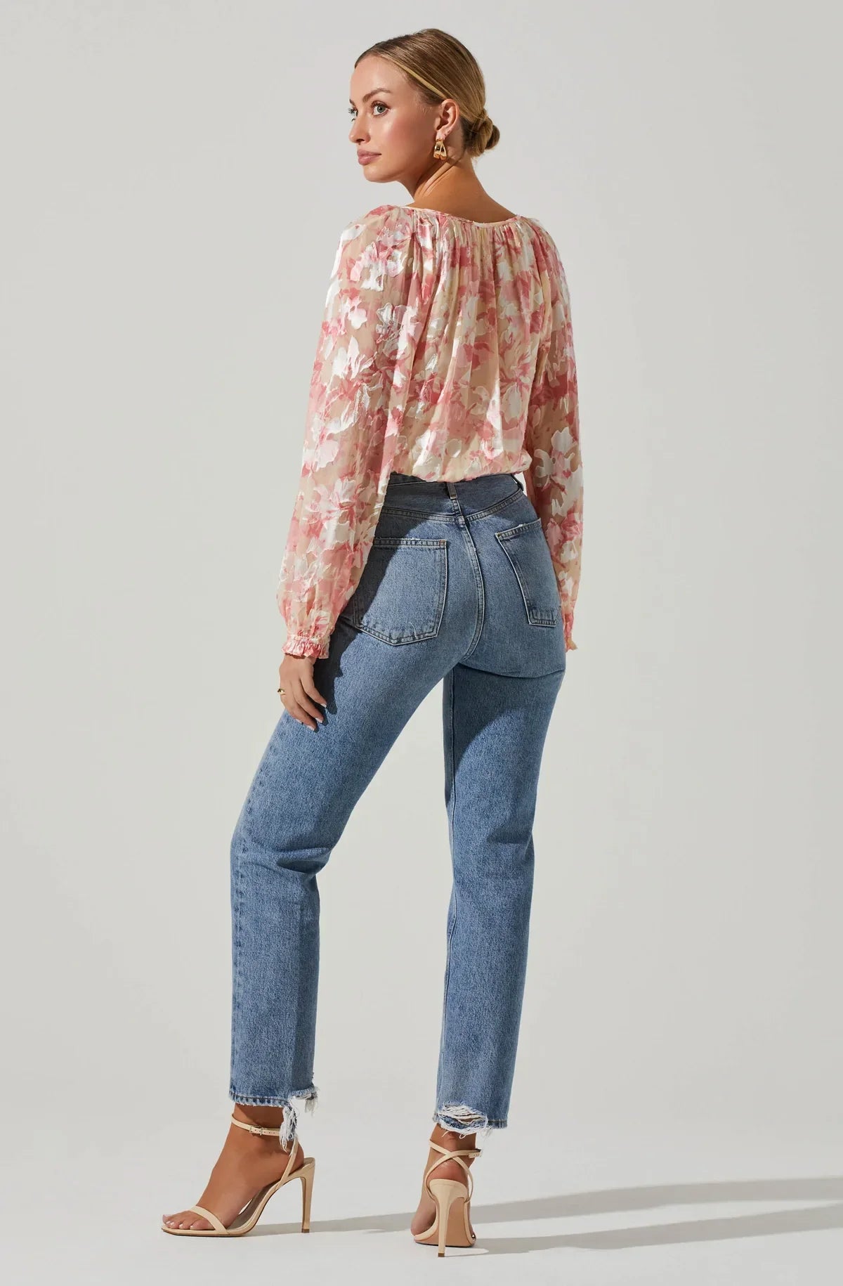 ASTR The Label Kamari Floral Burnout Top