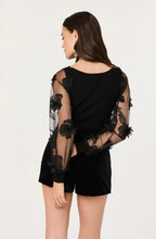 ASTR The Label Meagan Floral Applique Sweater
