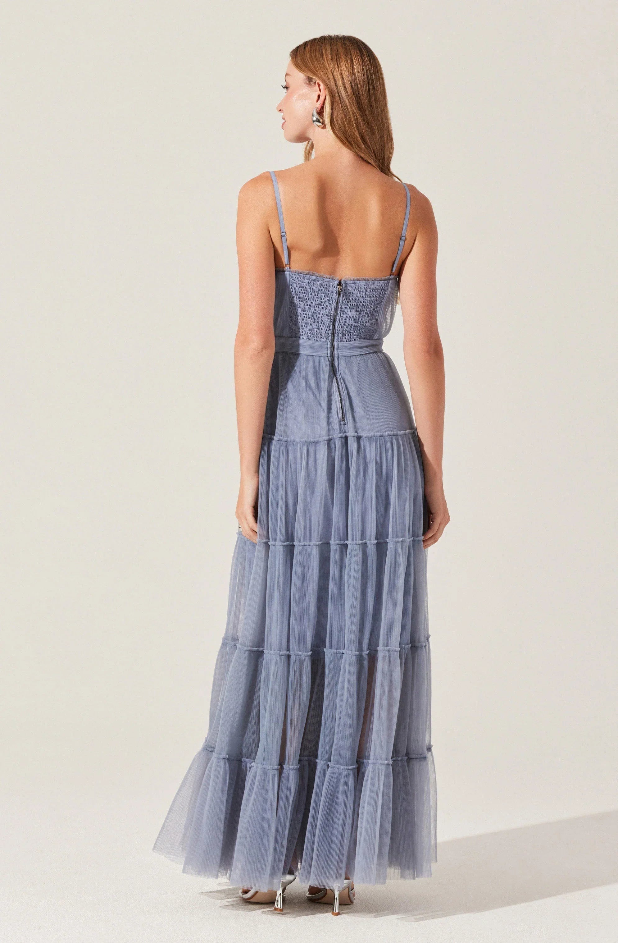 ASTR The Label Mireya Bustier Tulle Maxi Dress