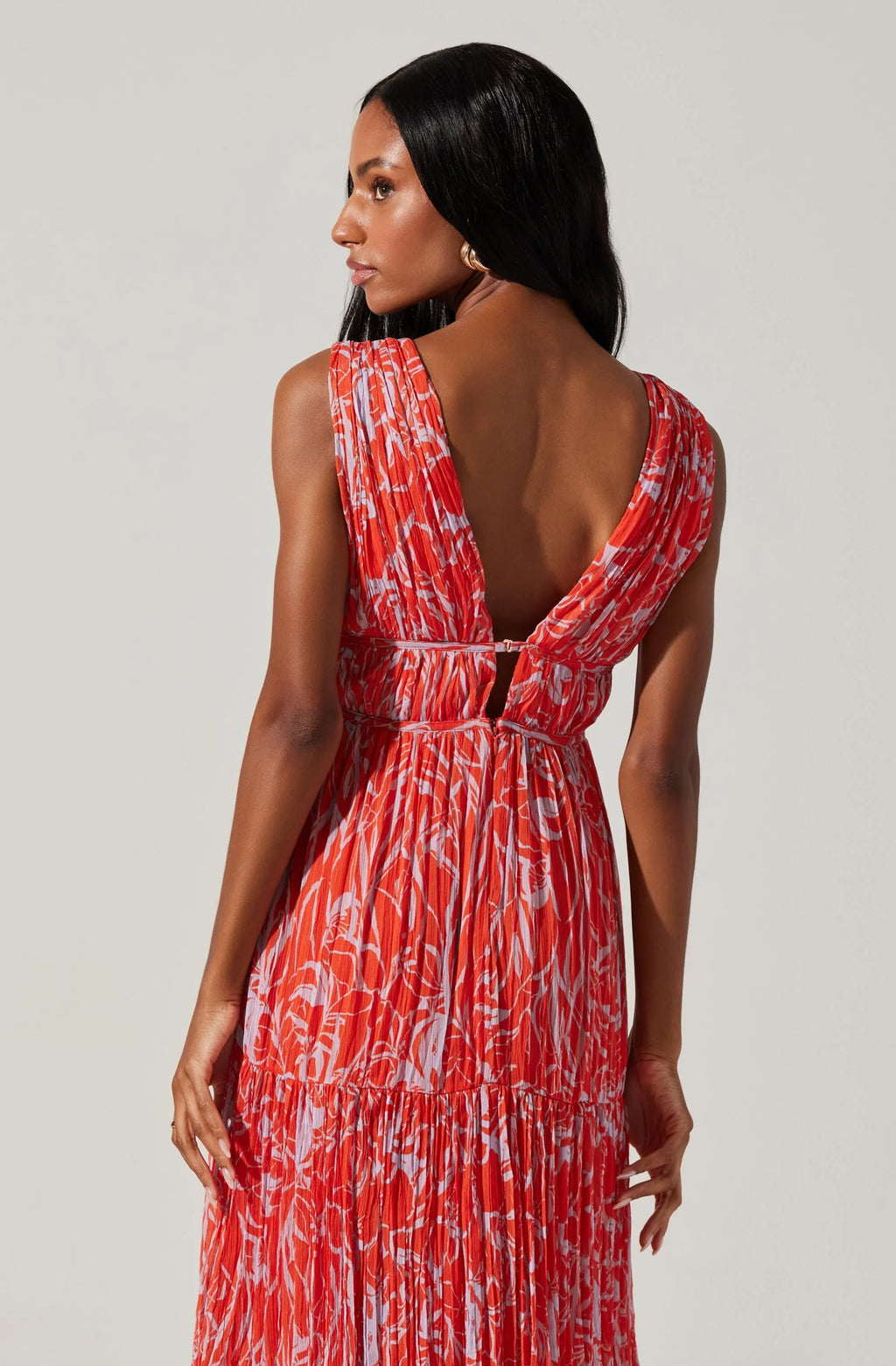 ASTR The Label Pescadero Pleated Maxi Dress