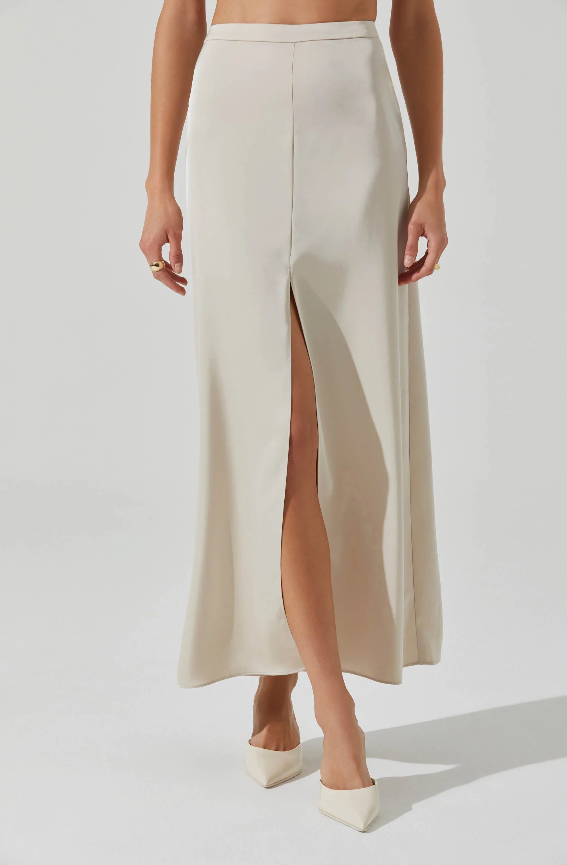 ASTR The Label Vitella Satin Maxi Skirt