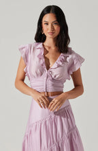 ASTR The Label Zira Pleated Crop Top