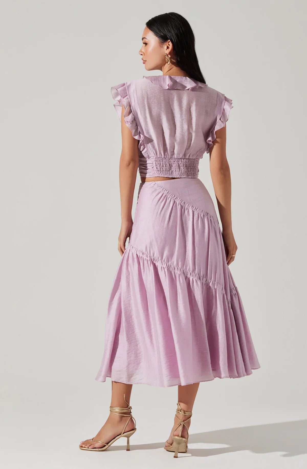 ASTR The Label Zira Pleated Crop Top