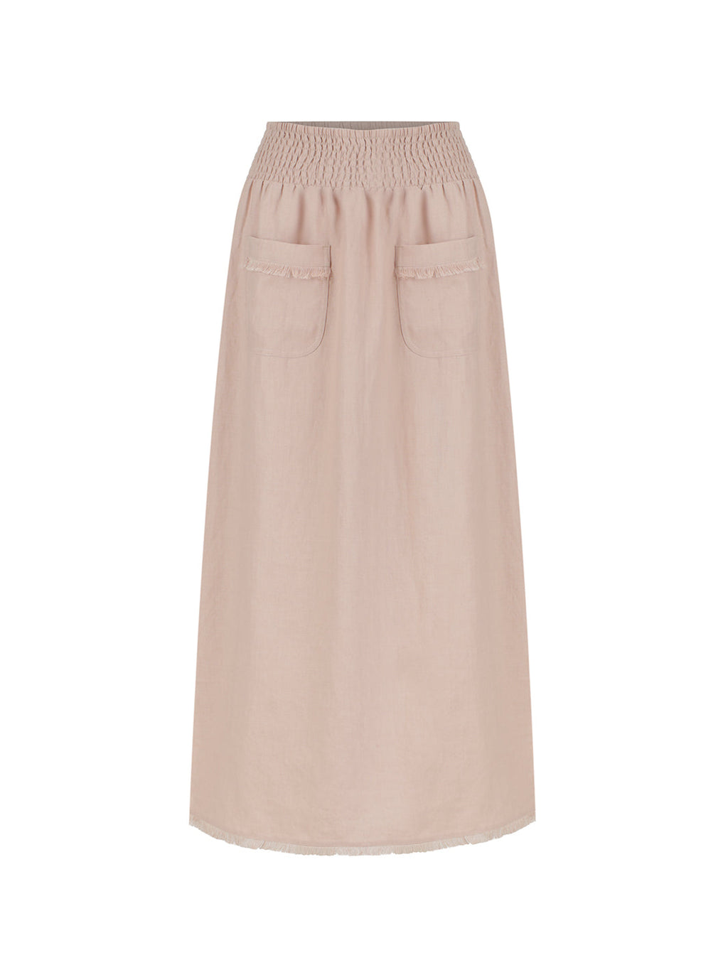 Aurora French Linen Skirt Tea Rose