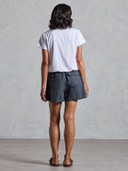 Anika French Linen Shorts Charcoal
