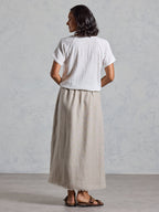 Aurora French Linen Skirt Flax