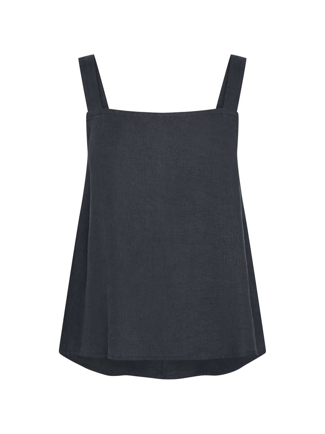Soella French Linen Top Charcoal