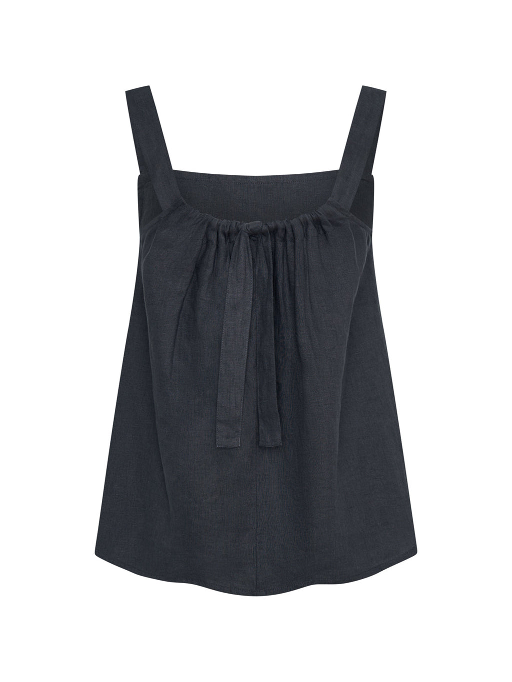 Soella French Linen Top Charcoal