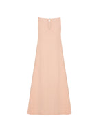 Peony French Linen Dress Coral
