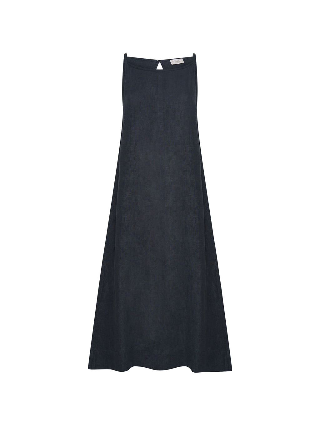 Peony French Linen Dress Charcoal