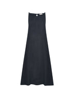 Peony French Linen Dress Charcoal