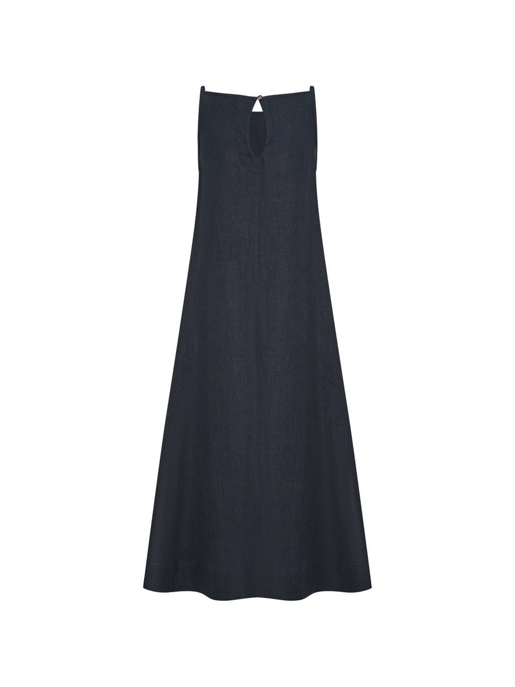 Peony French Linen Dress Charcoal