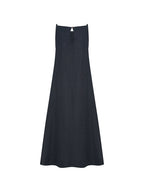 Peony French Linen Dress Charcoal