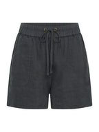Anika French Linen Shorts Charcoal
