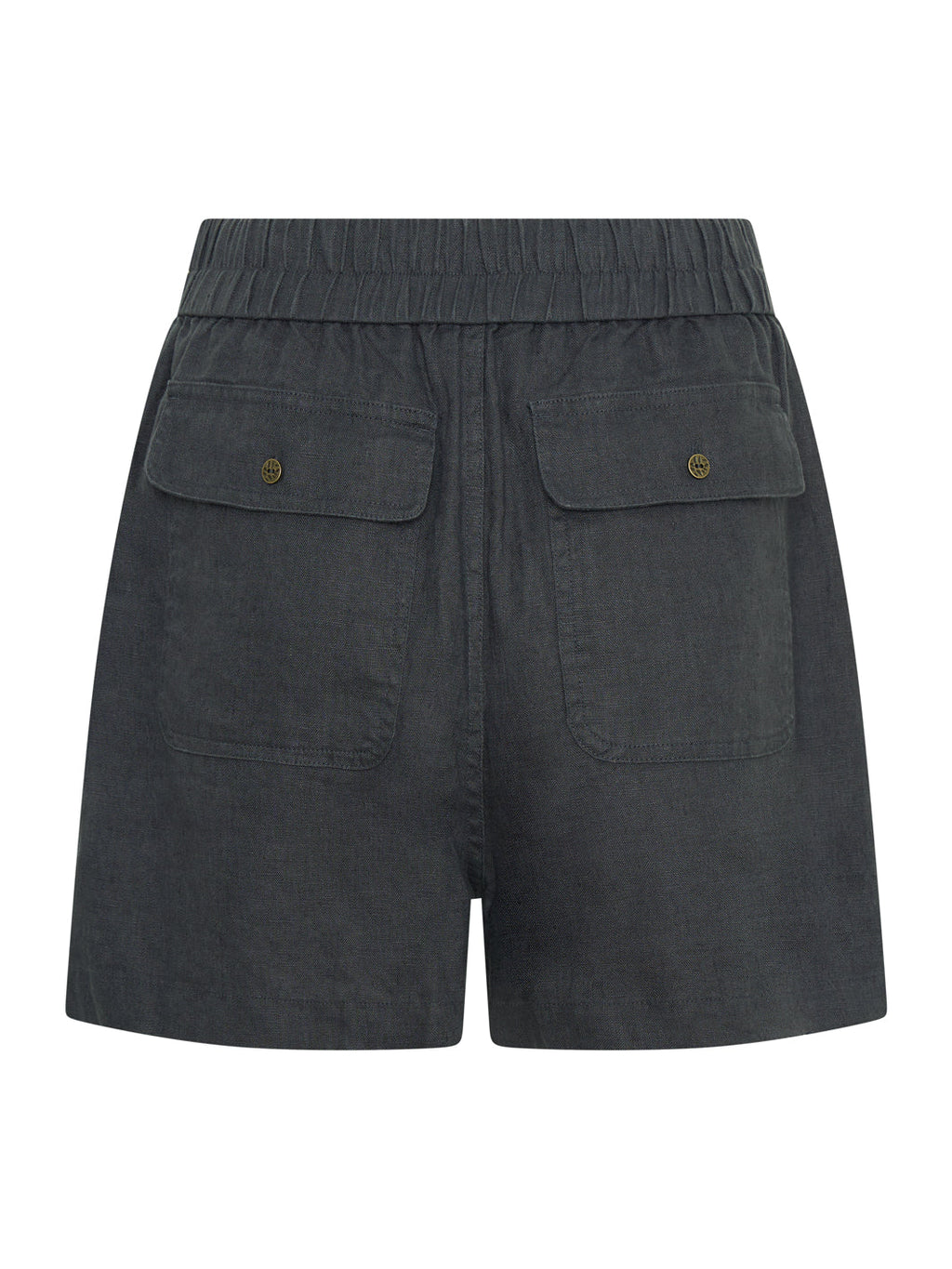 Anika French Linen Shorts Charcoal