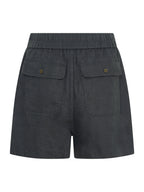 Anika French Linen Shorts Charcoal