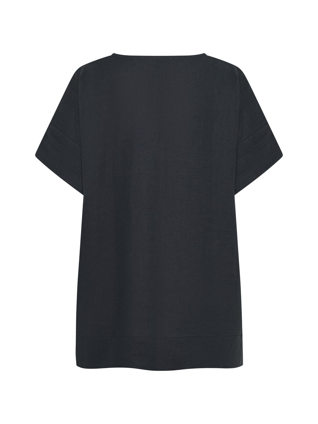 Costa French Linen and Cotton Top Charcoal
