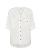 Dune French Linen Shirt White