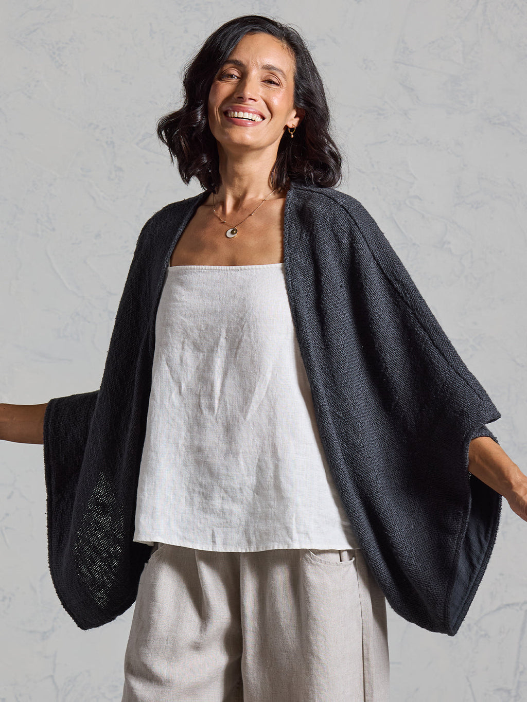 Bloom Cotton Shrug Charcoal