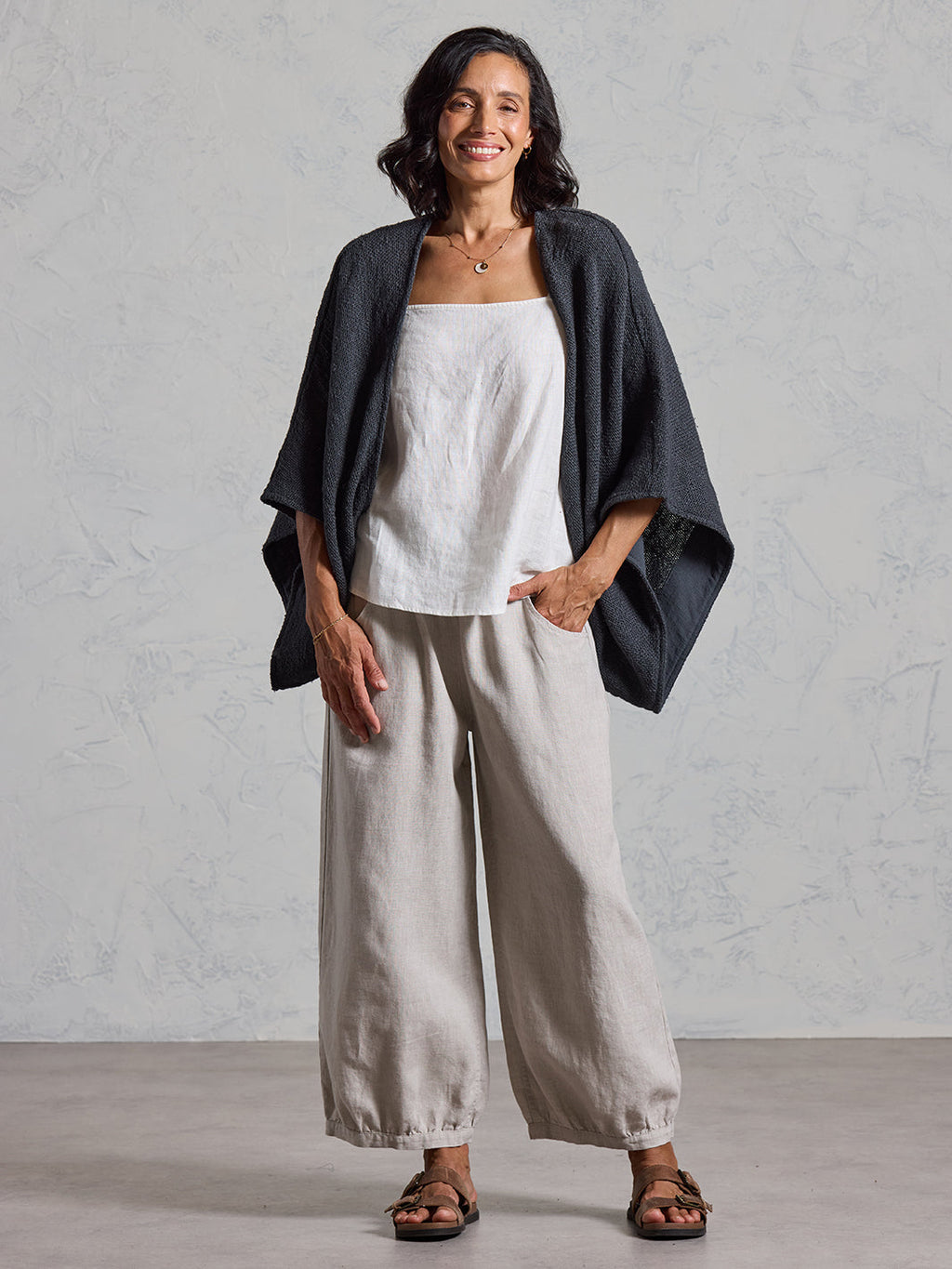 Bloom Cotton Shrug Charcoal
