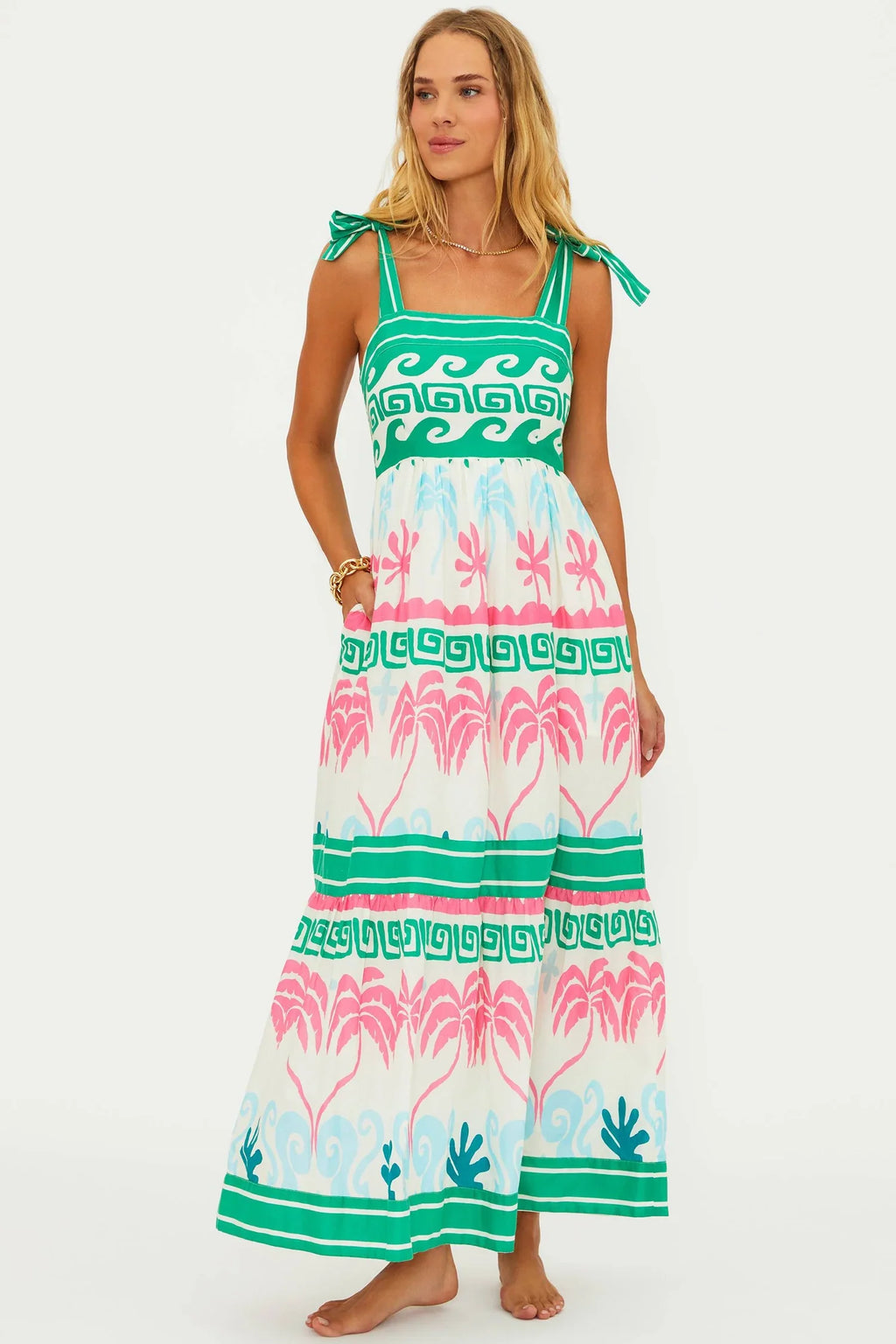 Beach Riot Cami Dress in Tropical Palm