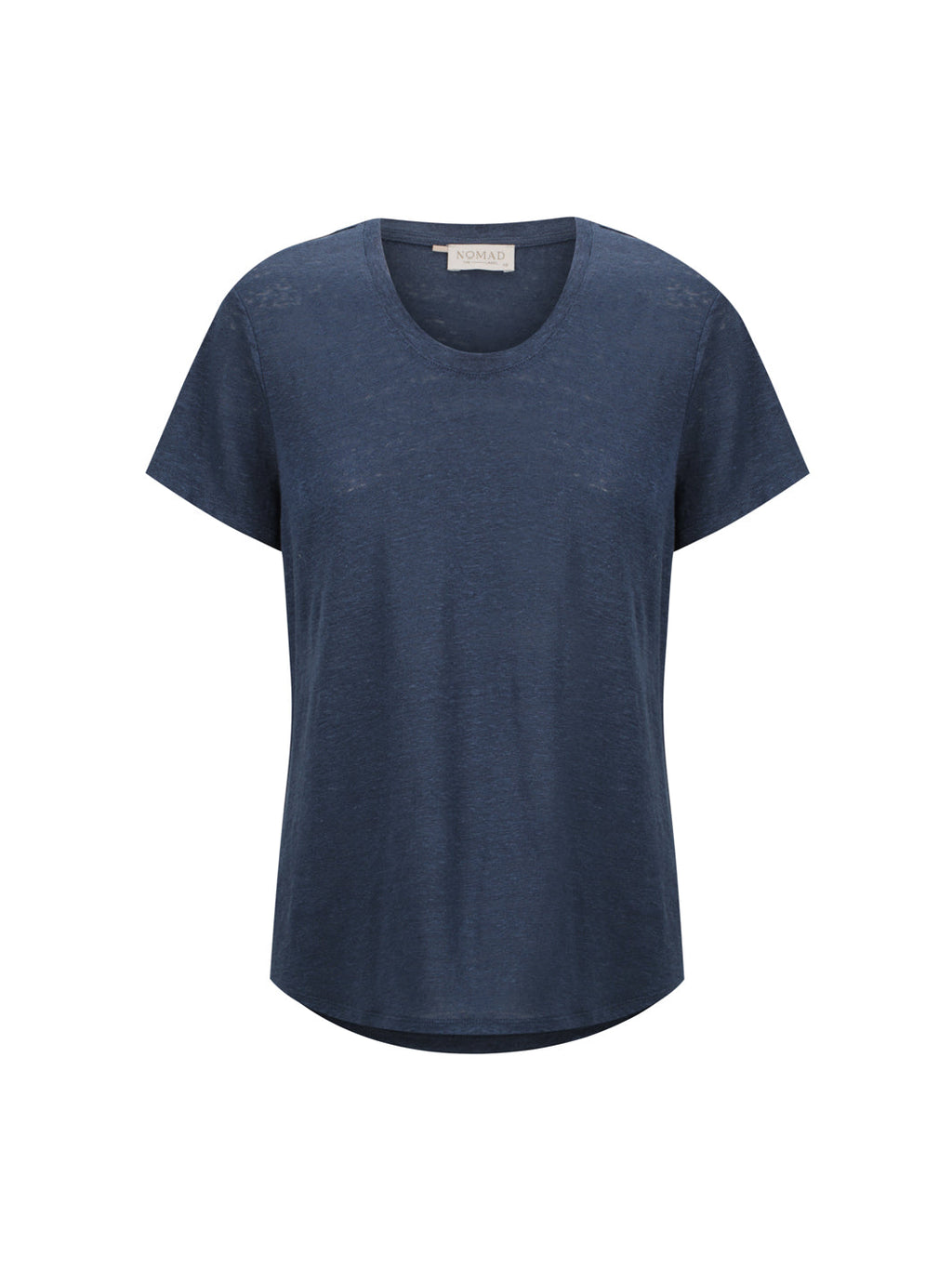Clovelly French Linen T-Shirt Navy
