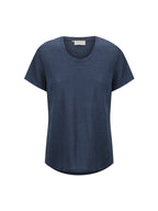 Clovelly French Linen T-Shirt Navy
