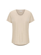 Clovelly French Linen T-Shirt Stone
