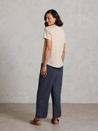 Clovelly French Linen T-Shirt Stone