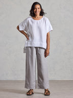 Costa French Linen and Cotton Top White