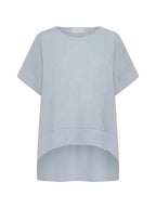 Costa French Linen and Cotton Top Slate Blue