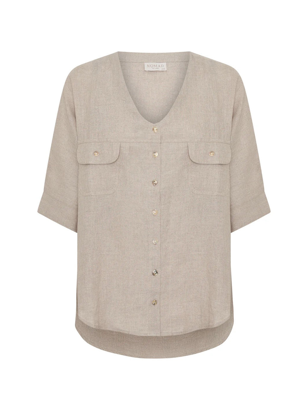 Dune French Linen Shirt Almond