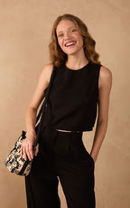 Dress To Geometric Linen Tank