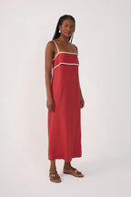 Dress To Red Sunset Midi Dress