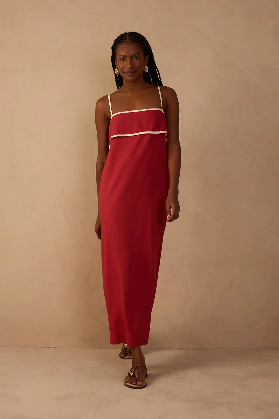 Dress To Red Sunset Midi Dress