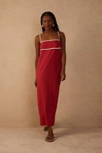 Dress To Red Sunset Midi Dress