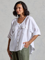 Dune French Linen Shirt White