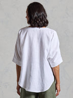 Dune French Linen Shirt White