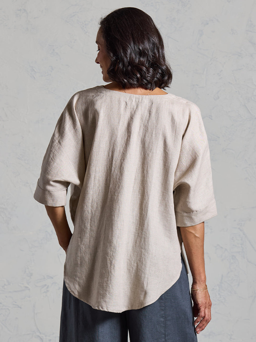 Dune French Linen Shirt Almond