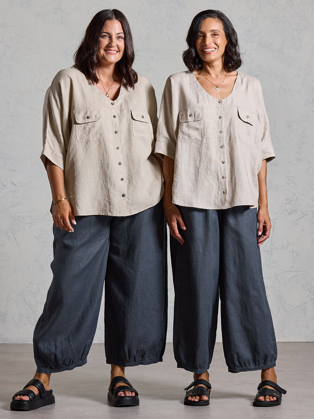 Dune French Linen Shirt Almond