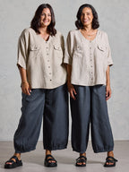 Dune French Linen Shirt Almond