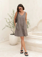 Beachcomber French Linen Dress Elm