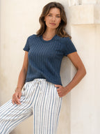 Jolie Linen Blend Pants Coastal Blue